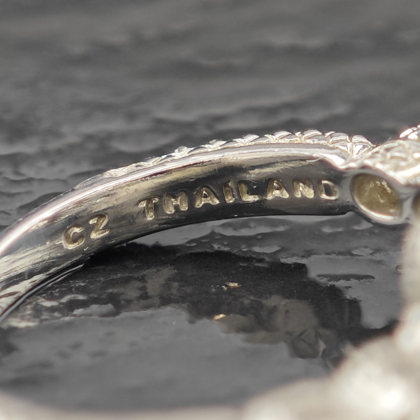 Judith Ripka CZ Floral Sterling Silver Ring Sz 10