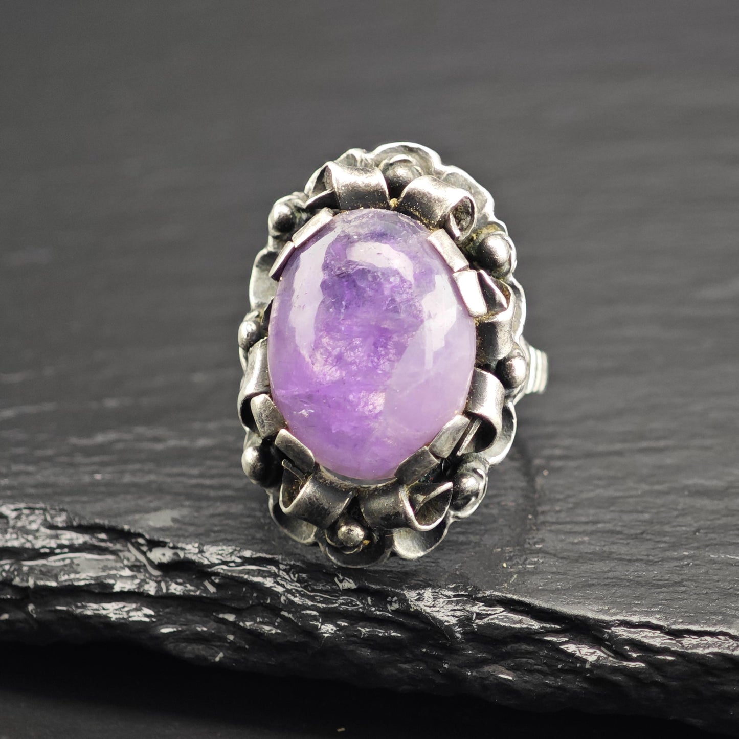 Amethyst Mexico Sterling Silver Ring Sz 6 1/2 R6712