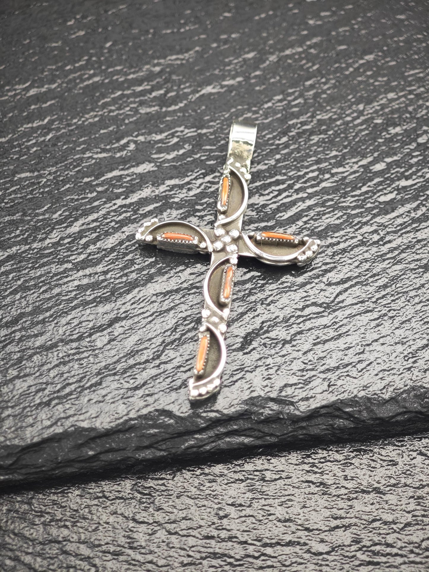 Zuni, Native, Reversible Cross Pendant Sterling Silver P2716