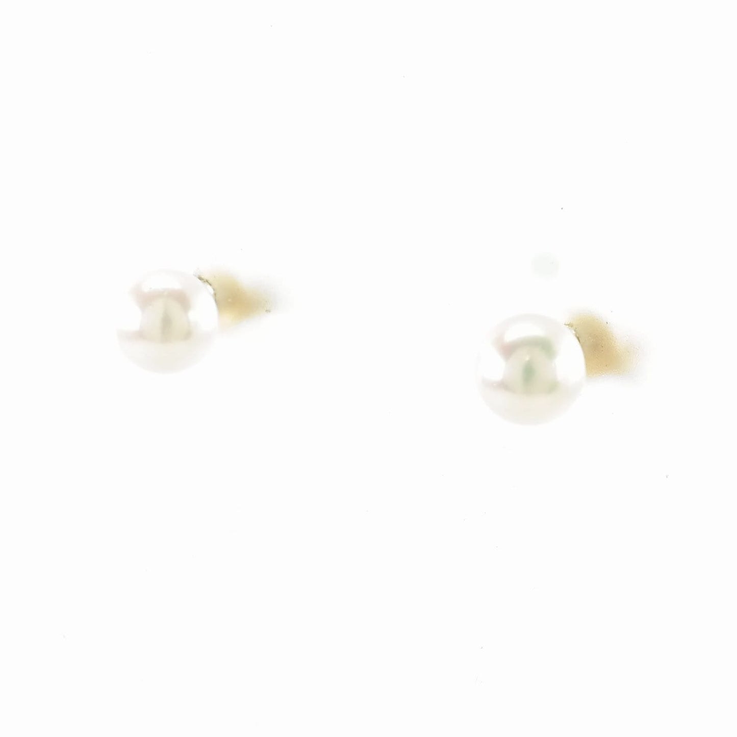 14k Gold Mikimoto Stud Earrings 6.5mm Pearl