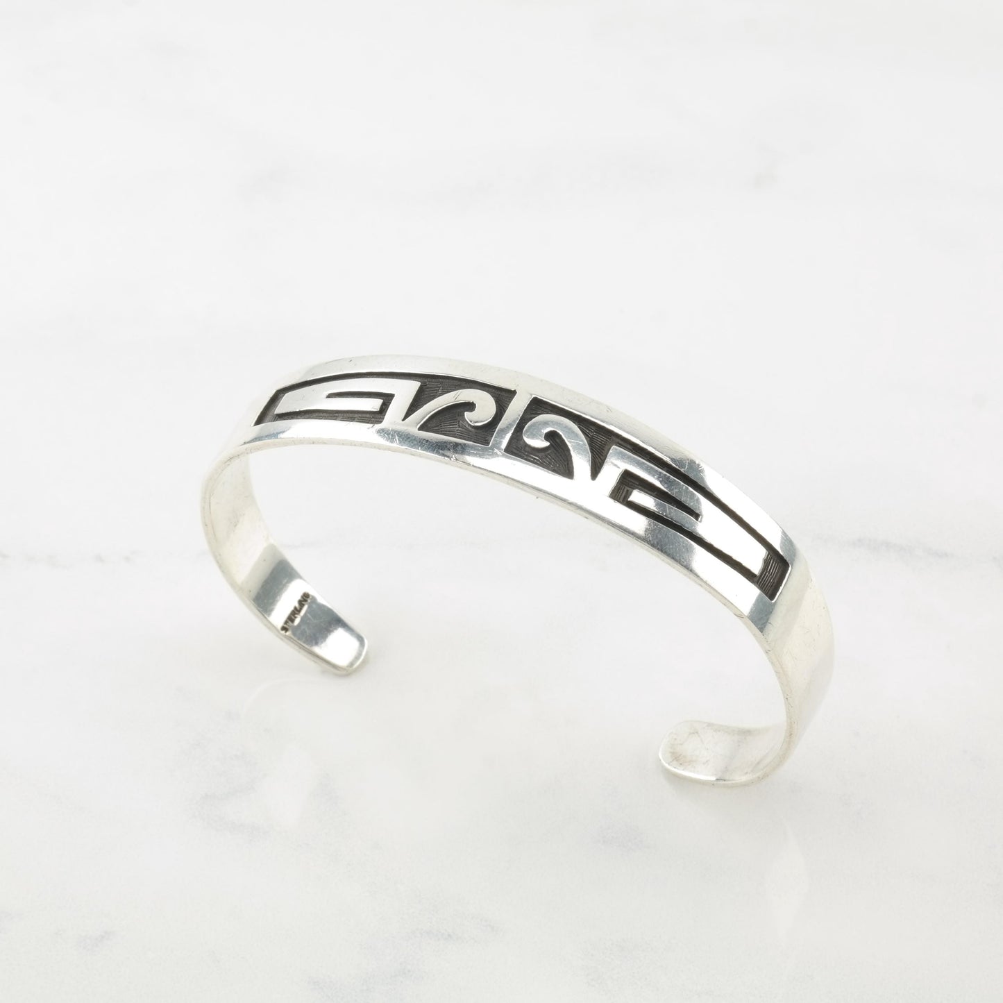 Native American Overlay Sterling Silver Cuff Bracelet