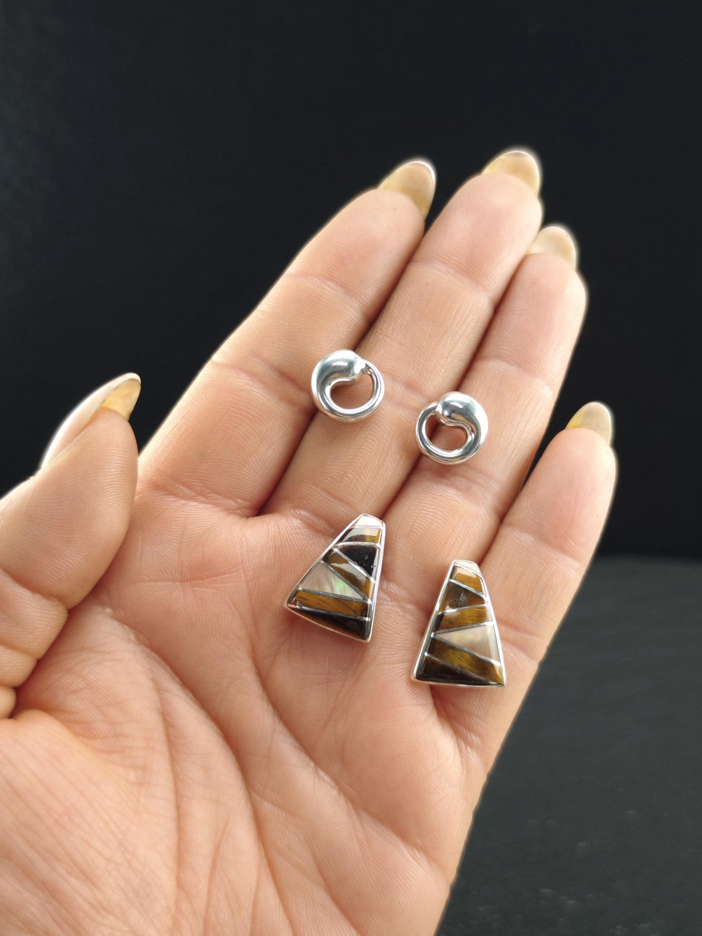 Tiffany & Co Minimalist Sterling Silver Eternal Circle Stud Earrings