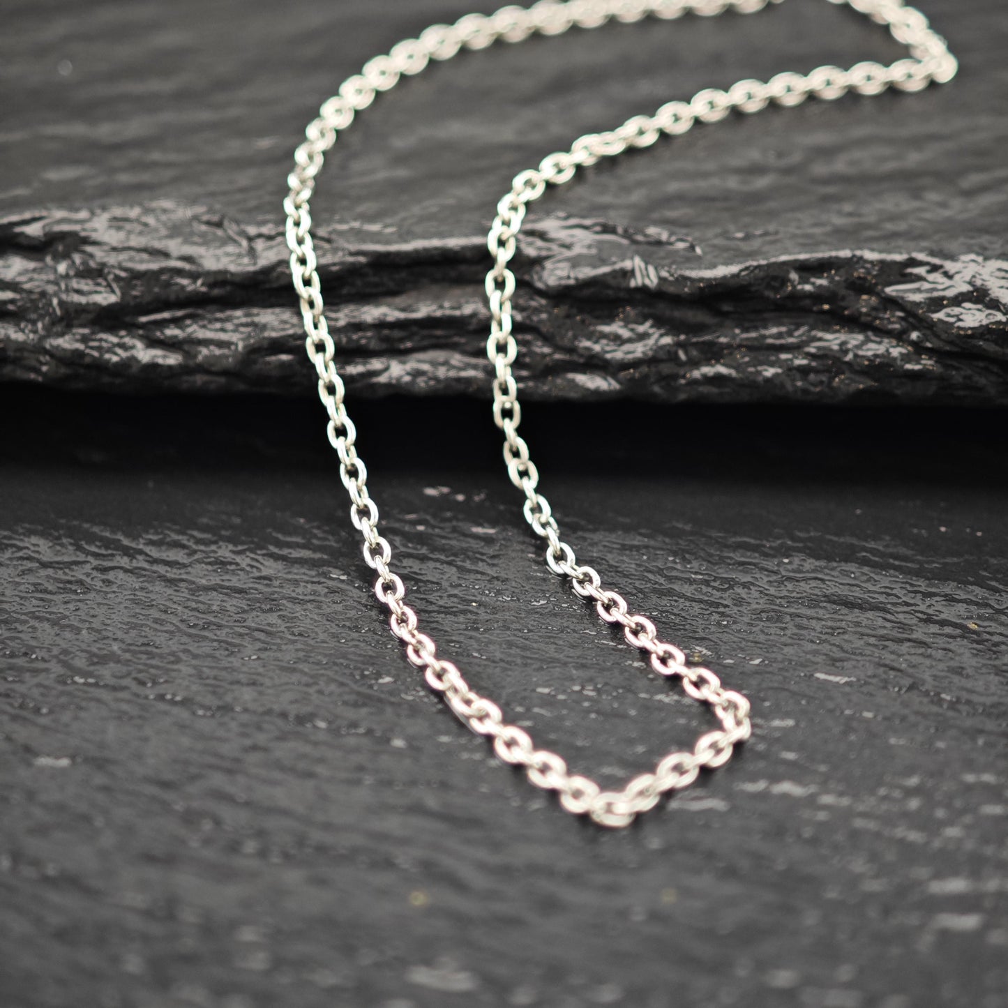 Sterling Silver Minimalist 1mm Cable Chain Necklace 20" N2648