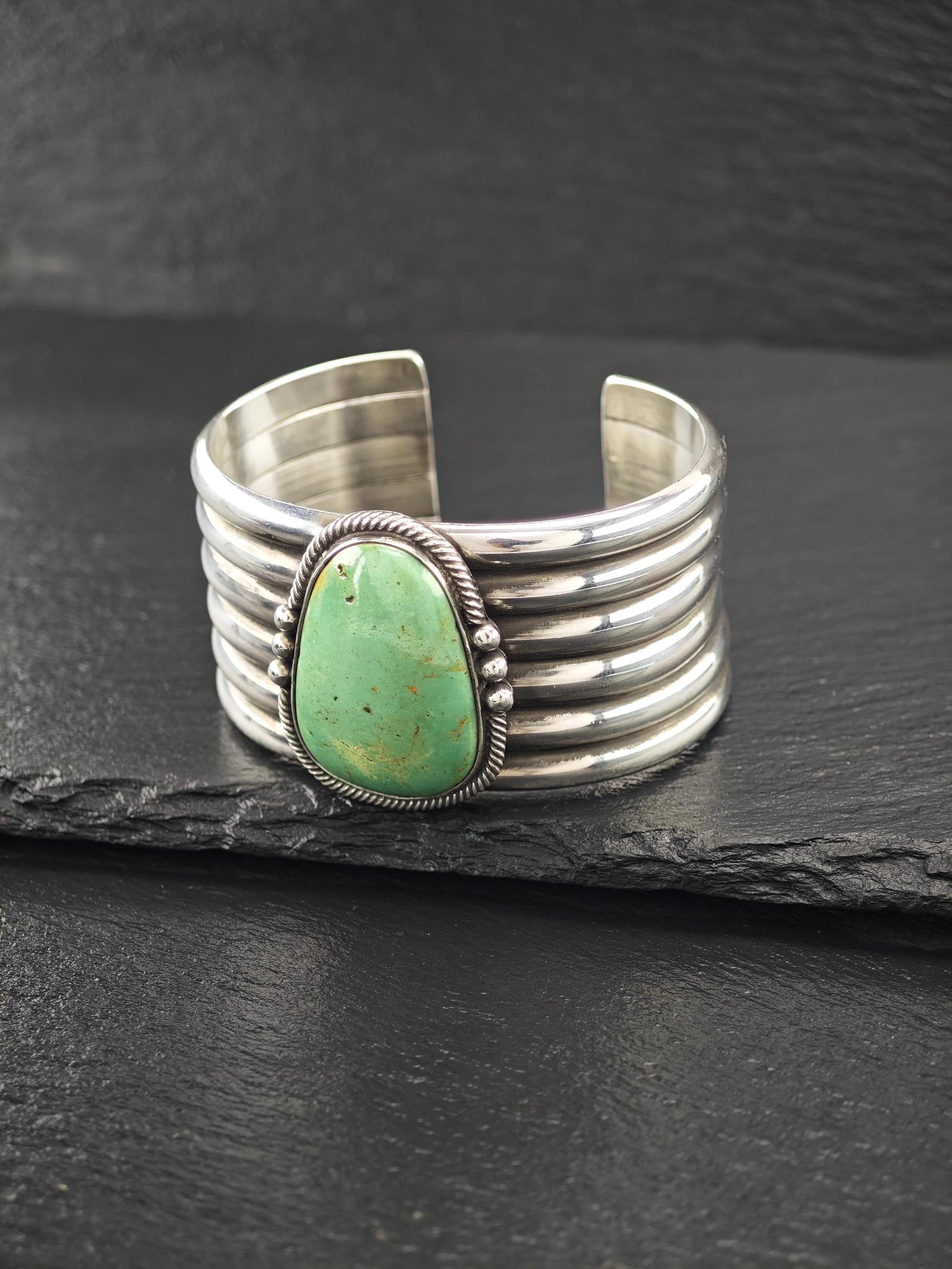 Native American, Mike Bird-Romero, Cuff Bracelet Sterling Silver