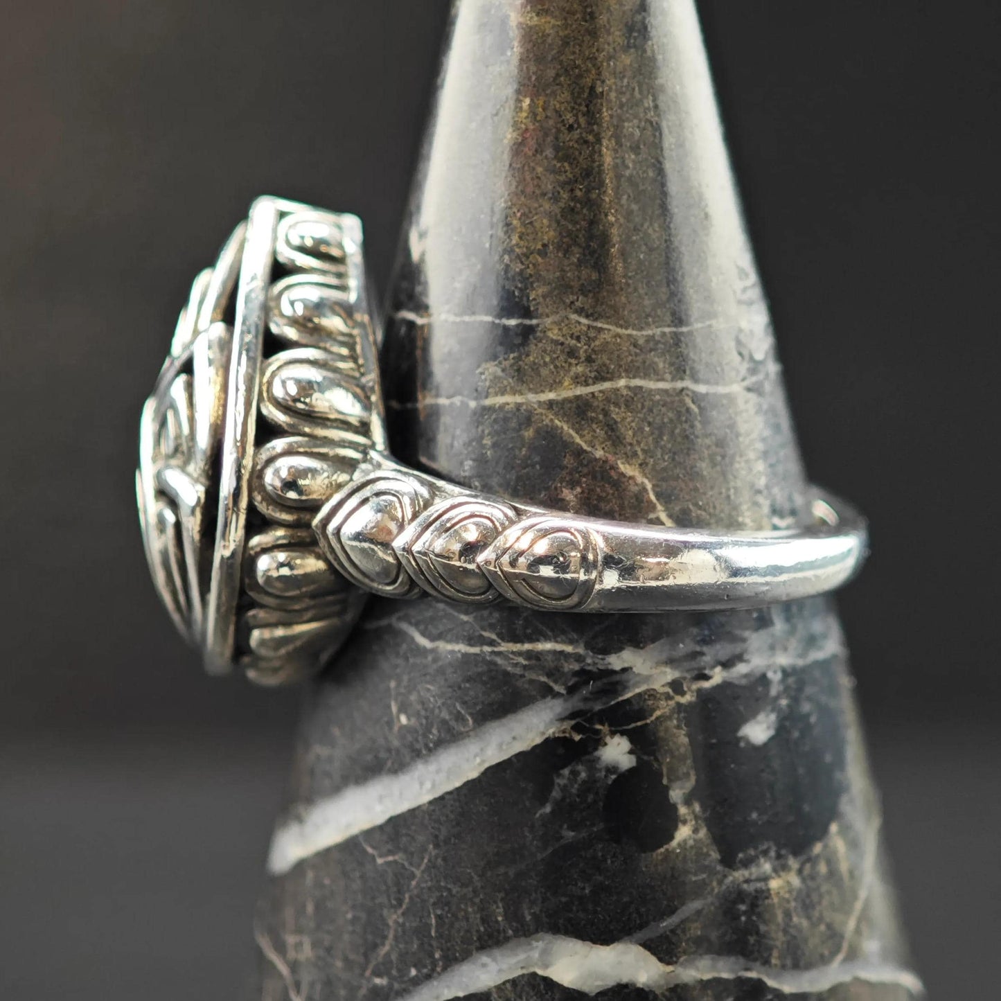A by JH 14K Gold Accent Ring Sterling Silver Sz 8 R6018