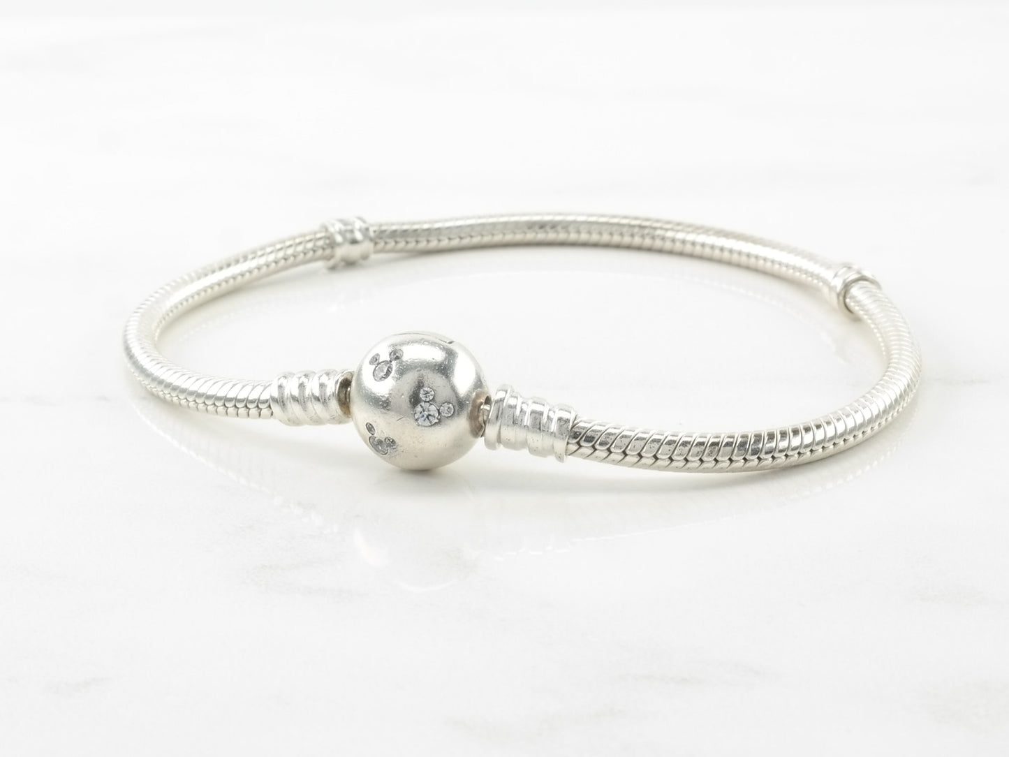 Pandora Sterling Silver Disney Bracelet CZ Mickey Mouse