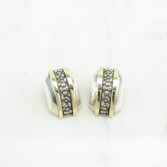 Rigoberto Sterling Silver Gold Accent 14K Earrings Clip On