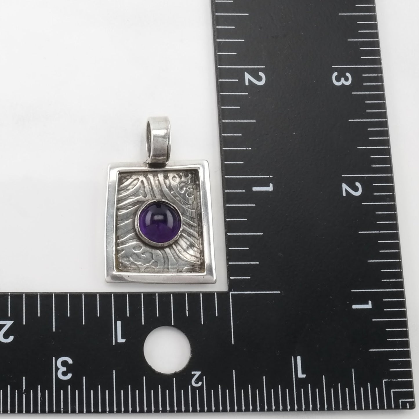 Vintage Purple Amethyst Sterling Silver Pendant