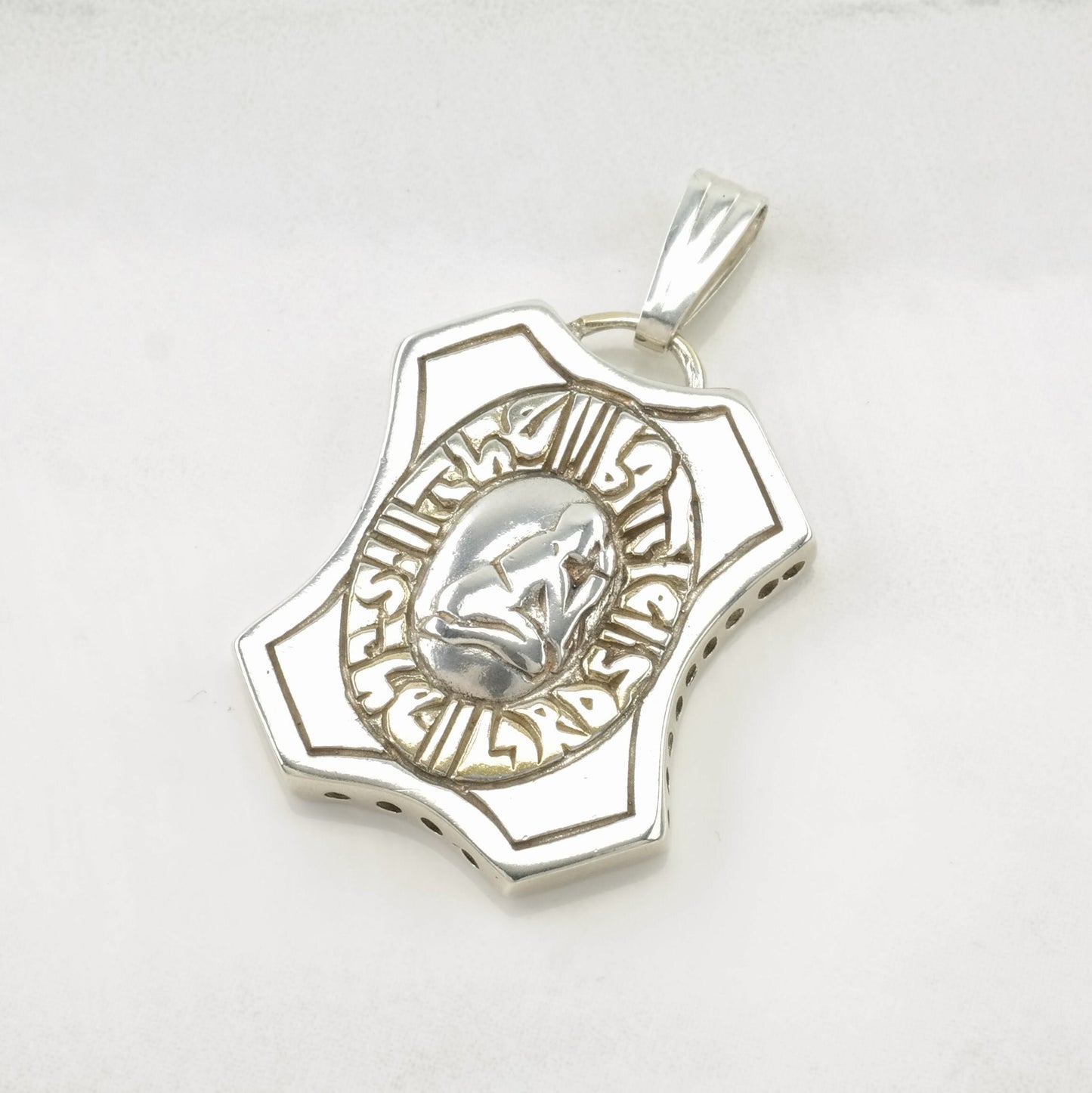 Vintage Crest "The Battle is The Lords" Sterling Silver Pendant