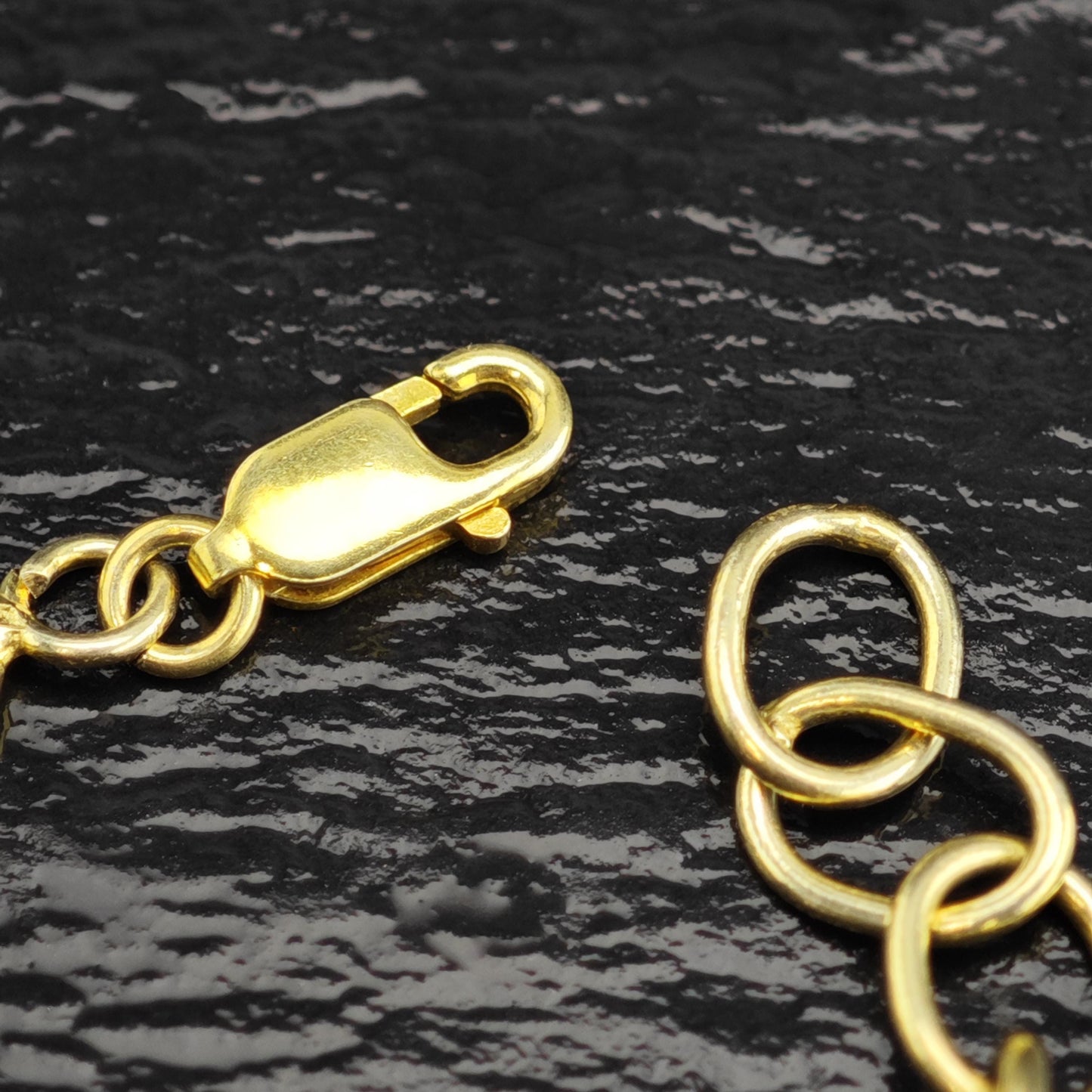 Gold-Plated Sterling Silver Link Bracelet Sz 6 1/2" BR3113