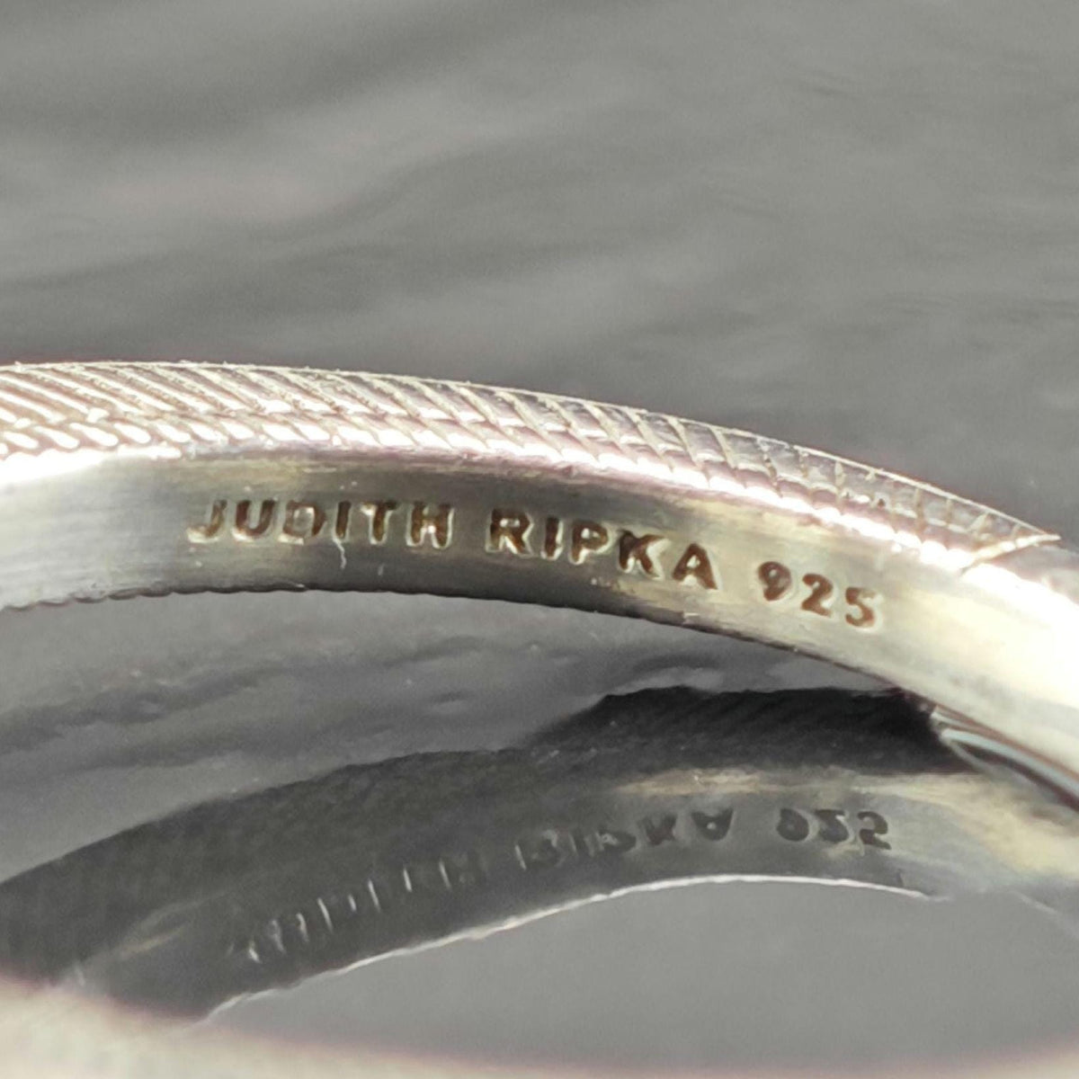 Vintage Judith Ripka DQCZ Sterling Silver Ring Sz 5 R6833