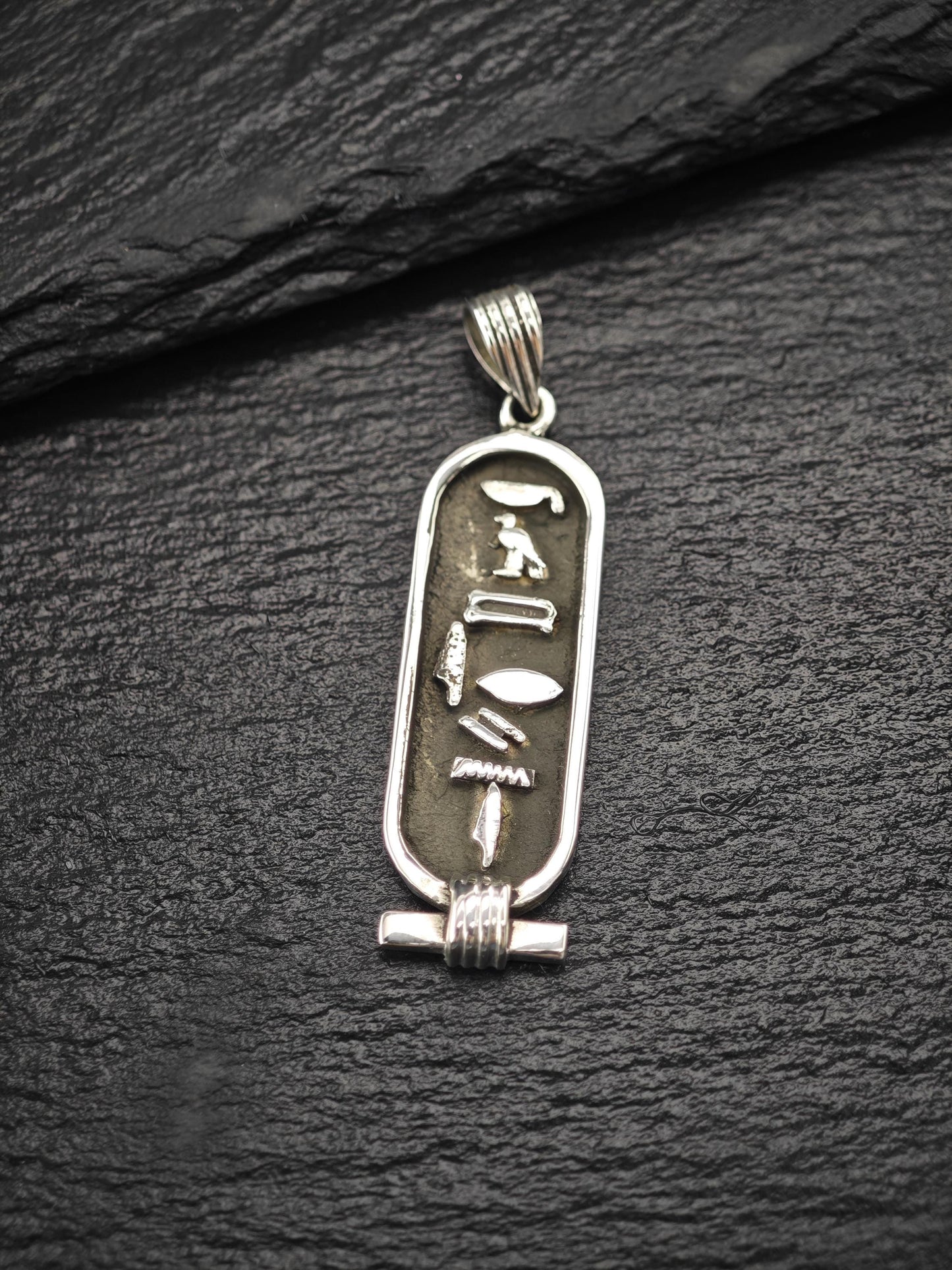 Choice of Egyptian Revival, Cartouche Pendant Sterling Silver P2727