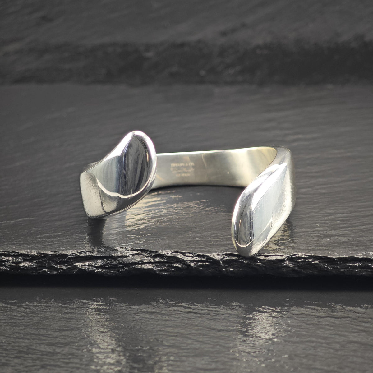 Vintage Tiffany & Co., Elsa Peretti Swirl Sterling Silver Cuff Sz 6 1/4" BR3125