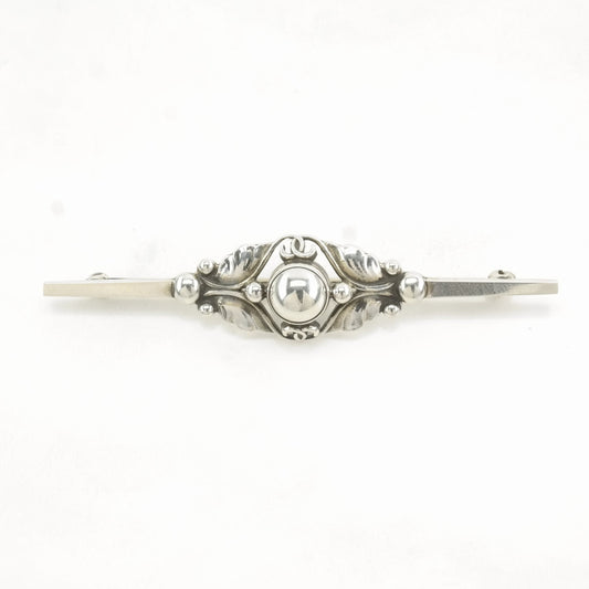 Vintage Georg Jensen Sterling Silver Brooch 224B Floral