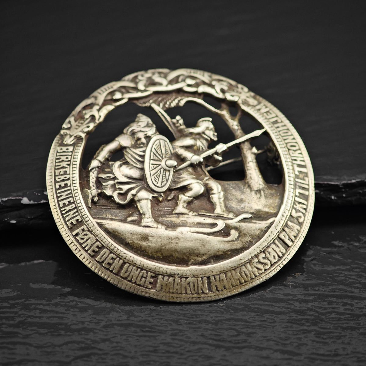 Viking Warrior Silver 830 Brooch Sterling Silver B2240