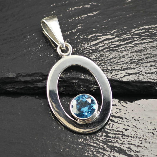 Charles Albert Topaz Sterling Silver Pendant P3150