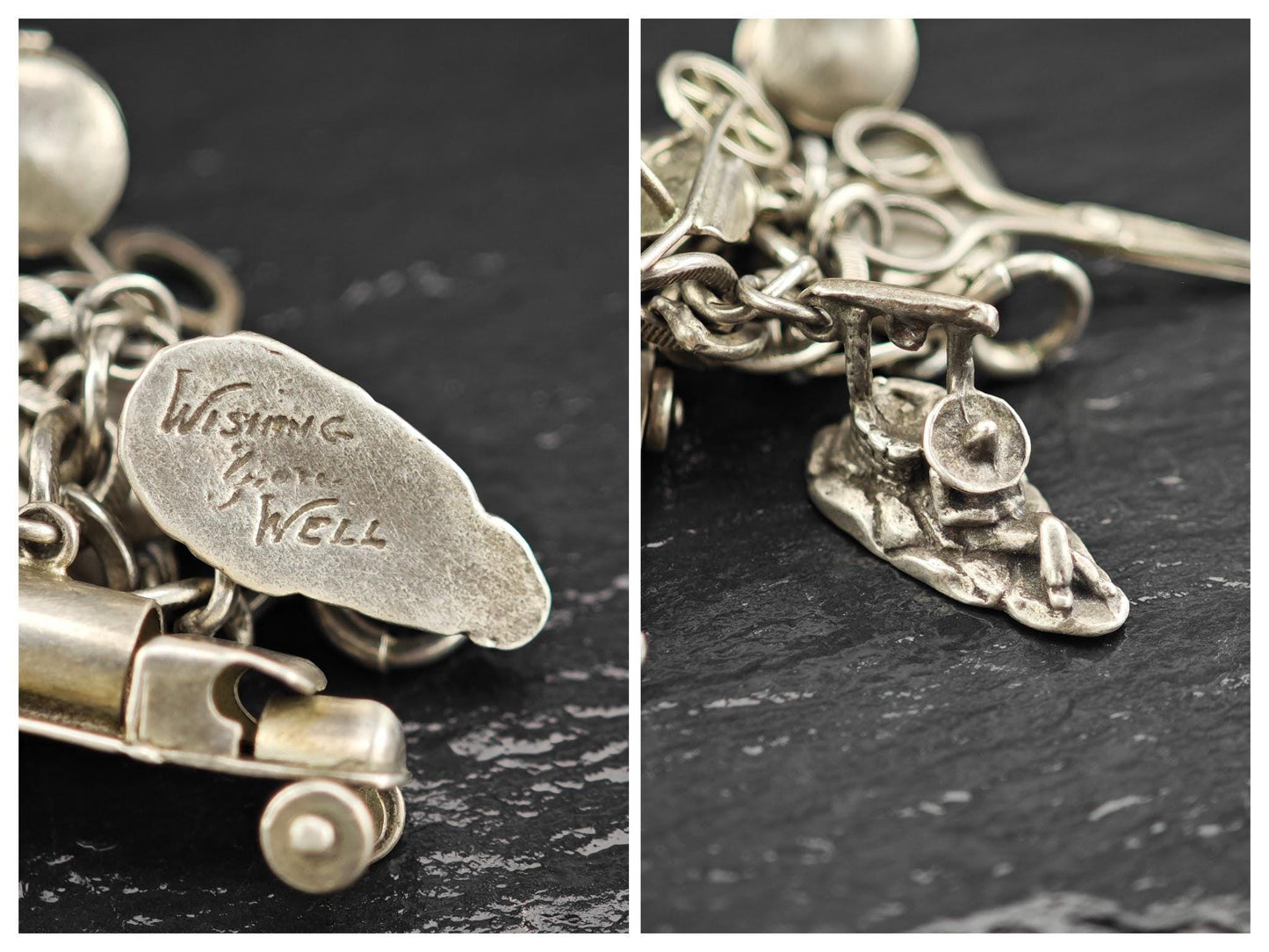 1950's Southwest Navy 23 Charm Bracelet Sterling Silver