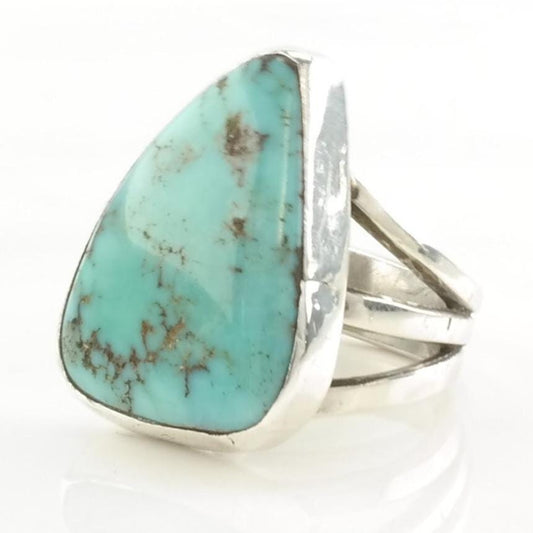 Vintage Sterling Silver Ring Turquoise Blue Size 6 1/4