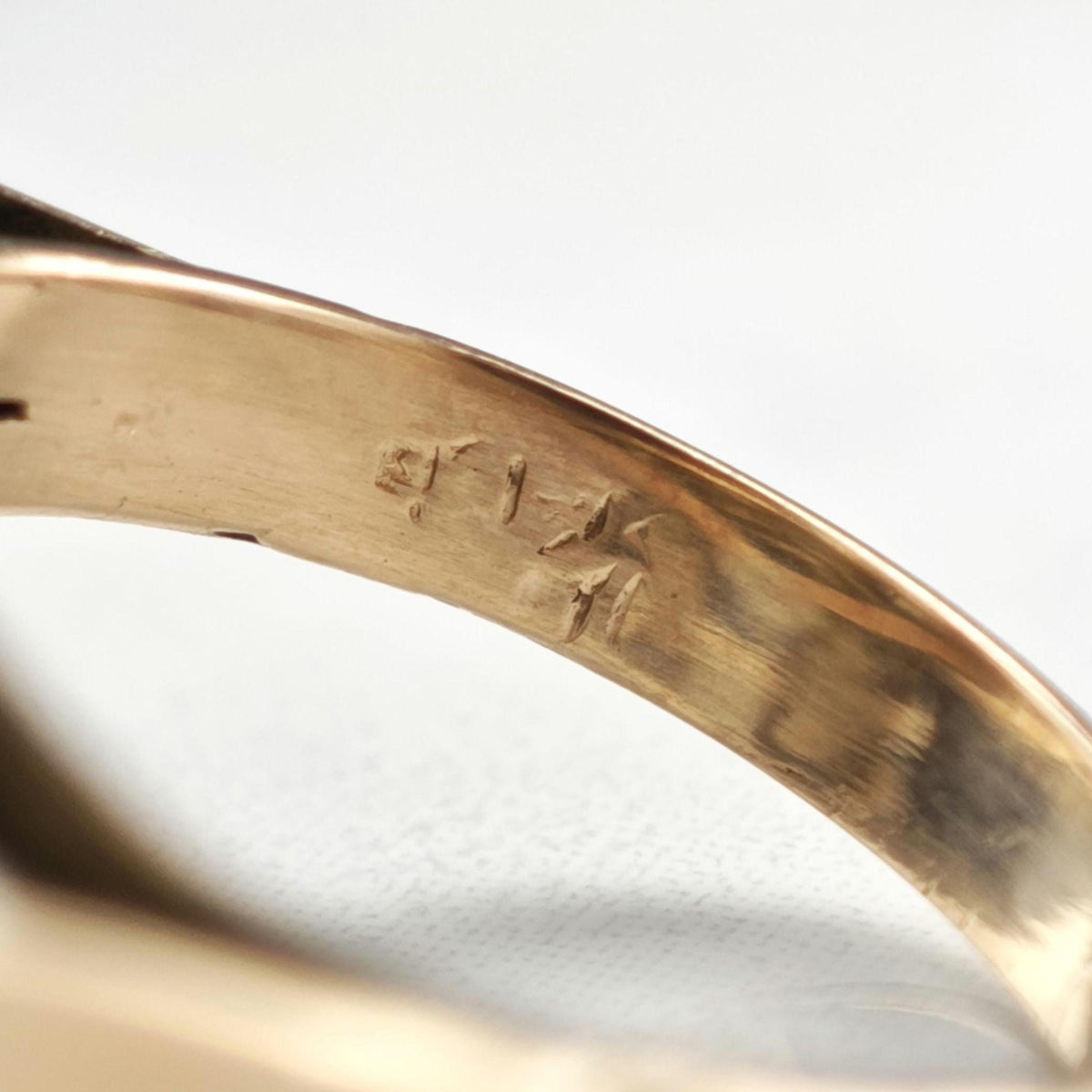 Mid-Century Rosecut Diamond, Pearl 10K Gold & Silver Ring Sz 6 R6775