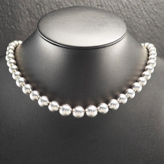 Vintage Tiffany & Co Hardwear, Beaded Necklace Sterling Silver N2488