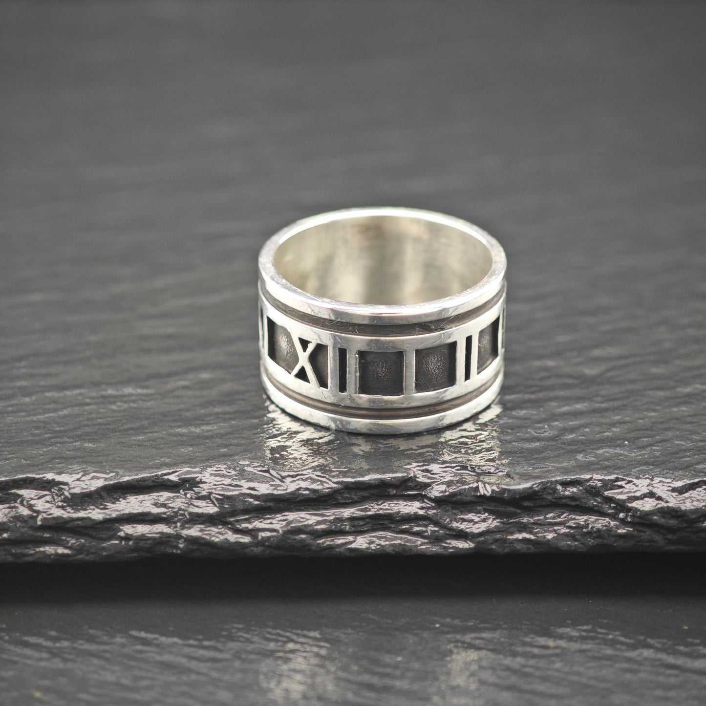 Tiffany Wide Atlas Band 1995 Sterling Silver