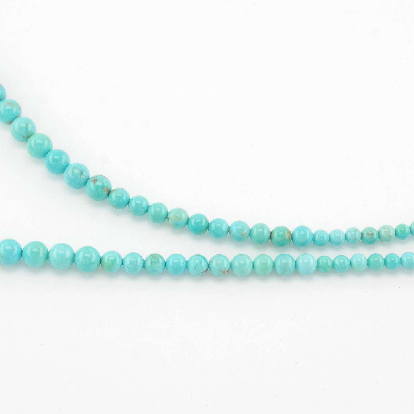 DTR Sterling Silver Blue Turquoise Bead Necklace