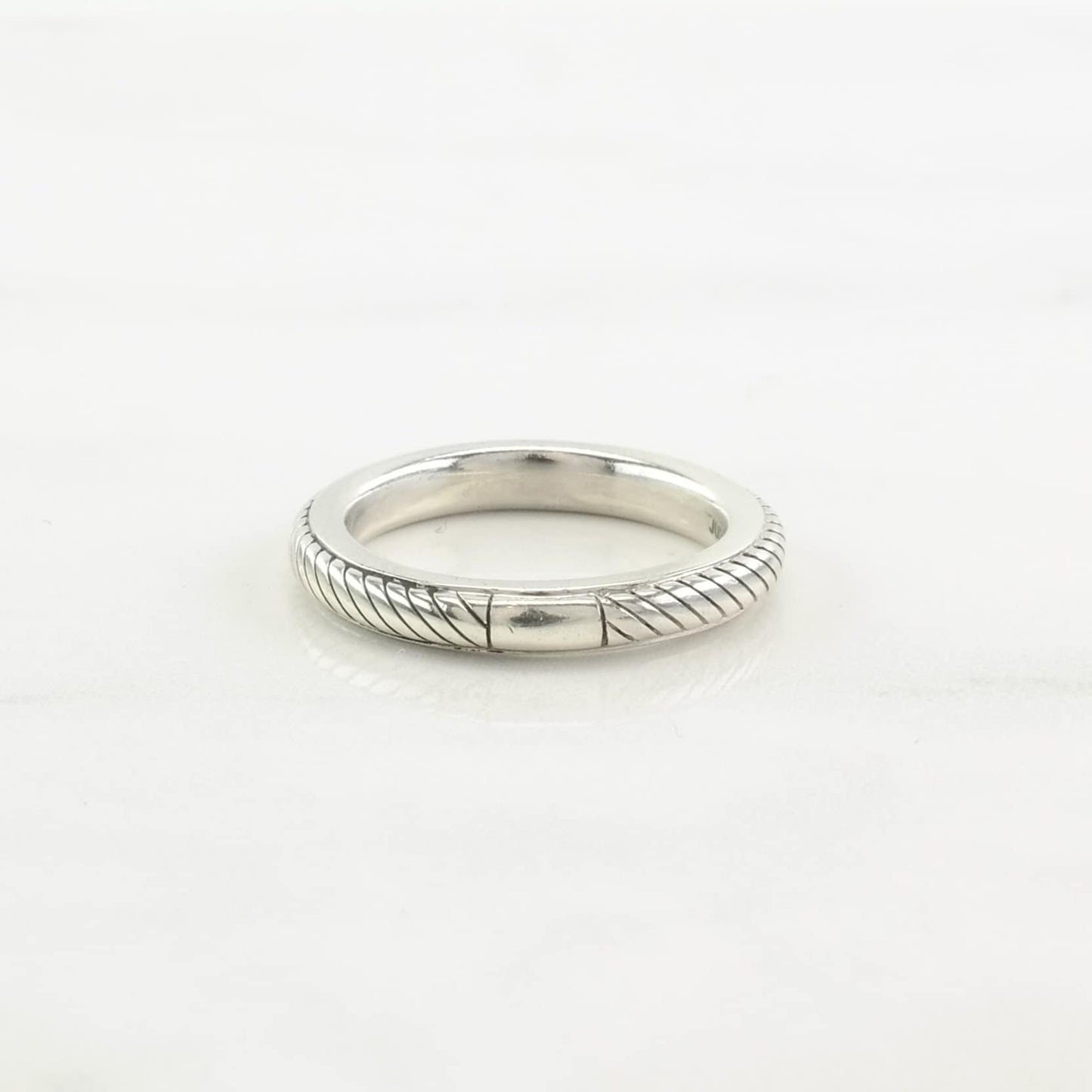 Judith Ripka Sterling Silver Ring, Minimalist Size 6