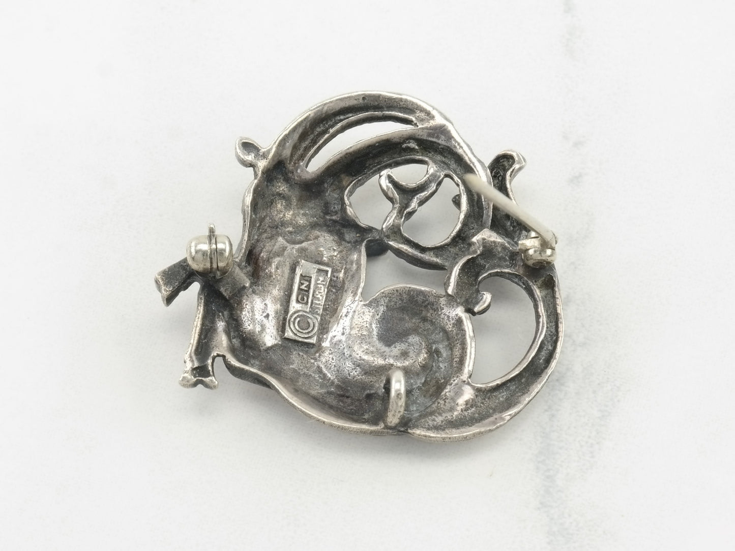 Cini Sterling Silver Zodiac Sign Capricorn Brooch