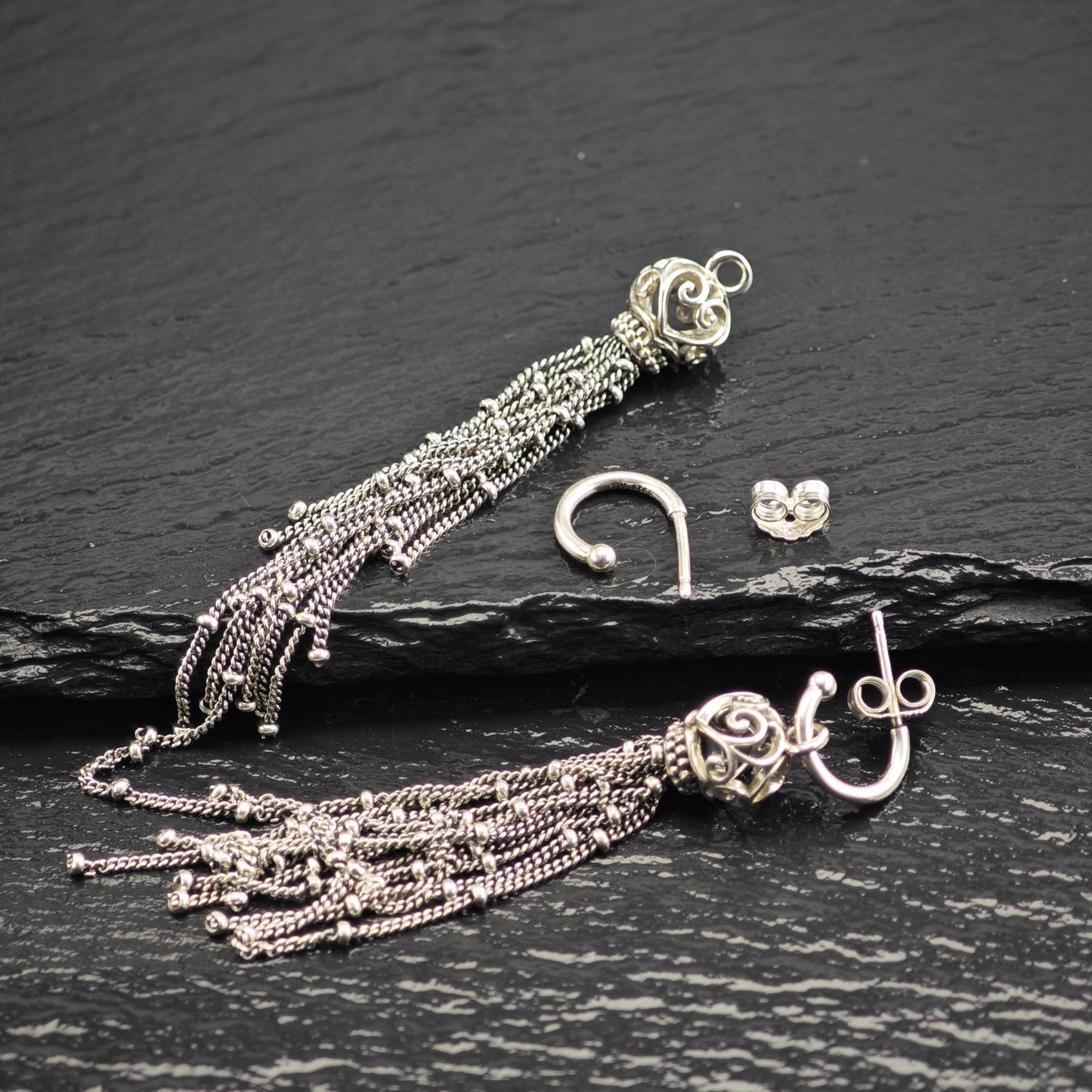 Vintage Pandora Stud/Dangle Sterling Silver Earrings ER3174