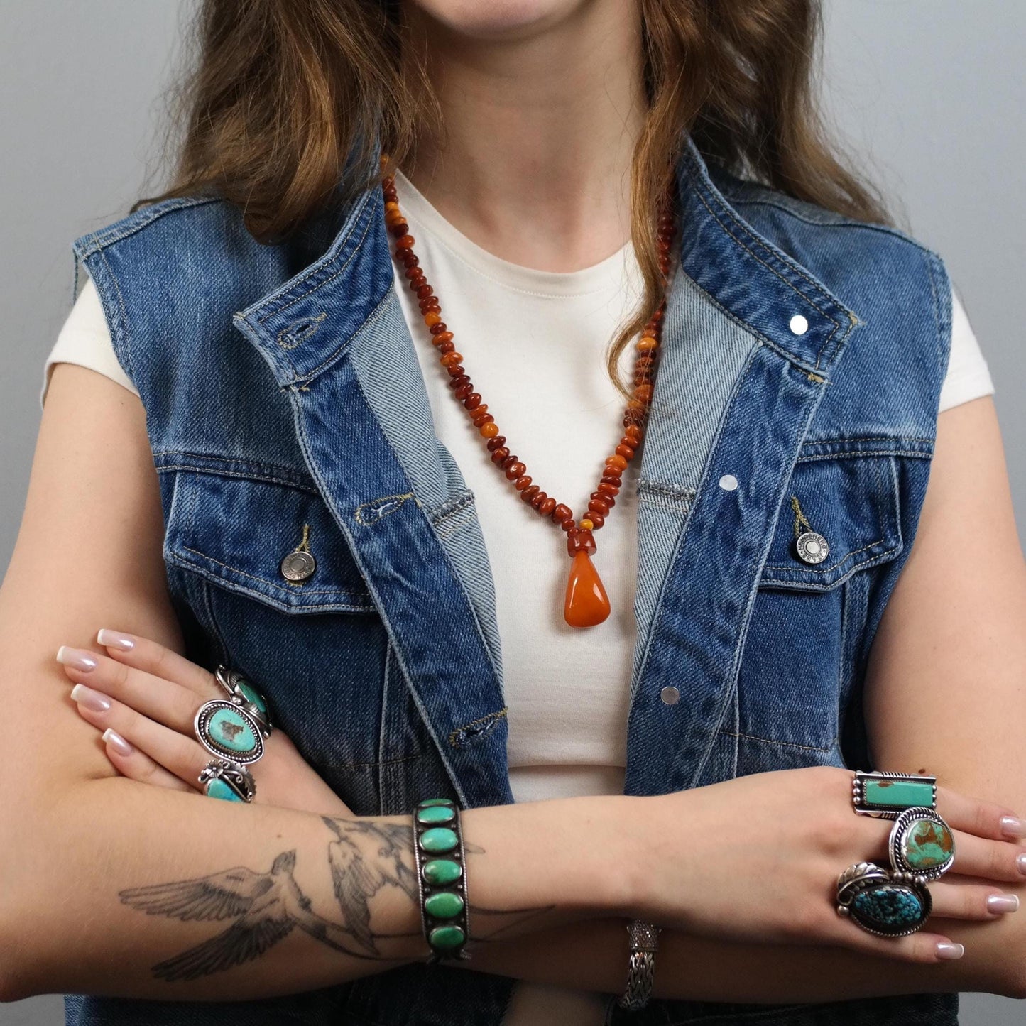 Antique Butterscotch, 31.4gm Necklace N2411