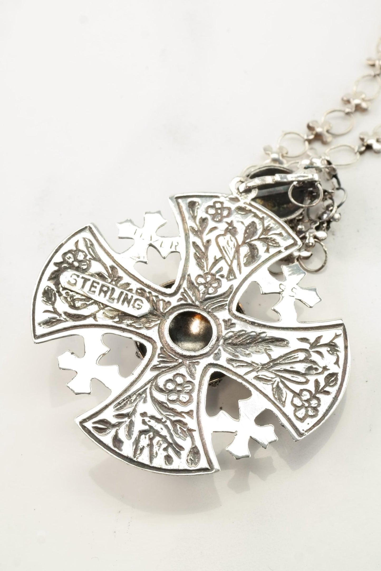 Sterling Silver Jerusalem Cross Necklace | Middle Eastern Jewelry | Symbolic Pendant