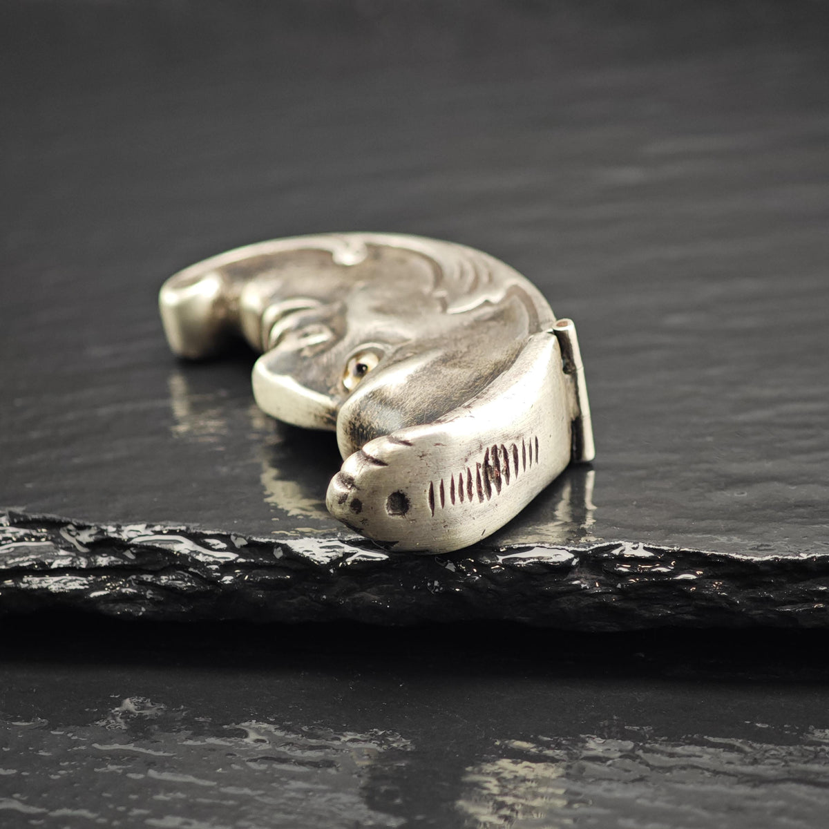 David Bowles Moon Face Match Case Sterling Silver MISC0401