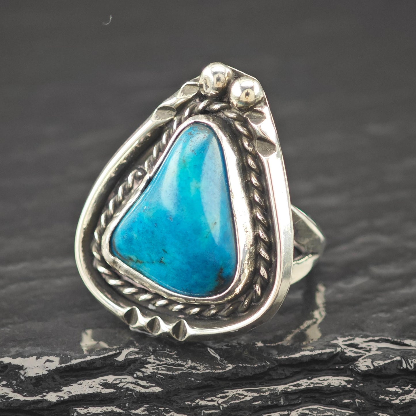 Native American Turquoise Ring Sterling Silver