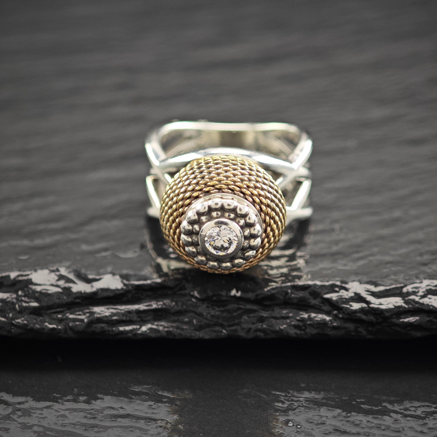 Vintage Marcus Max Interchangeable Charm Bead Ring Sterling Silver