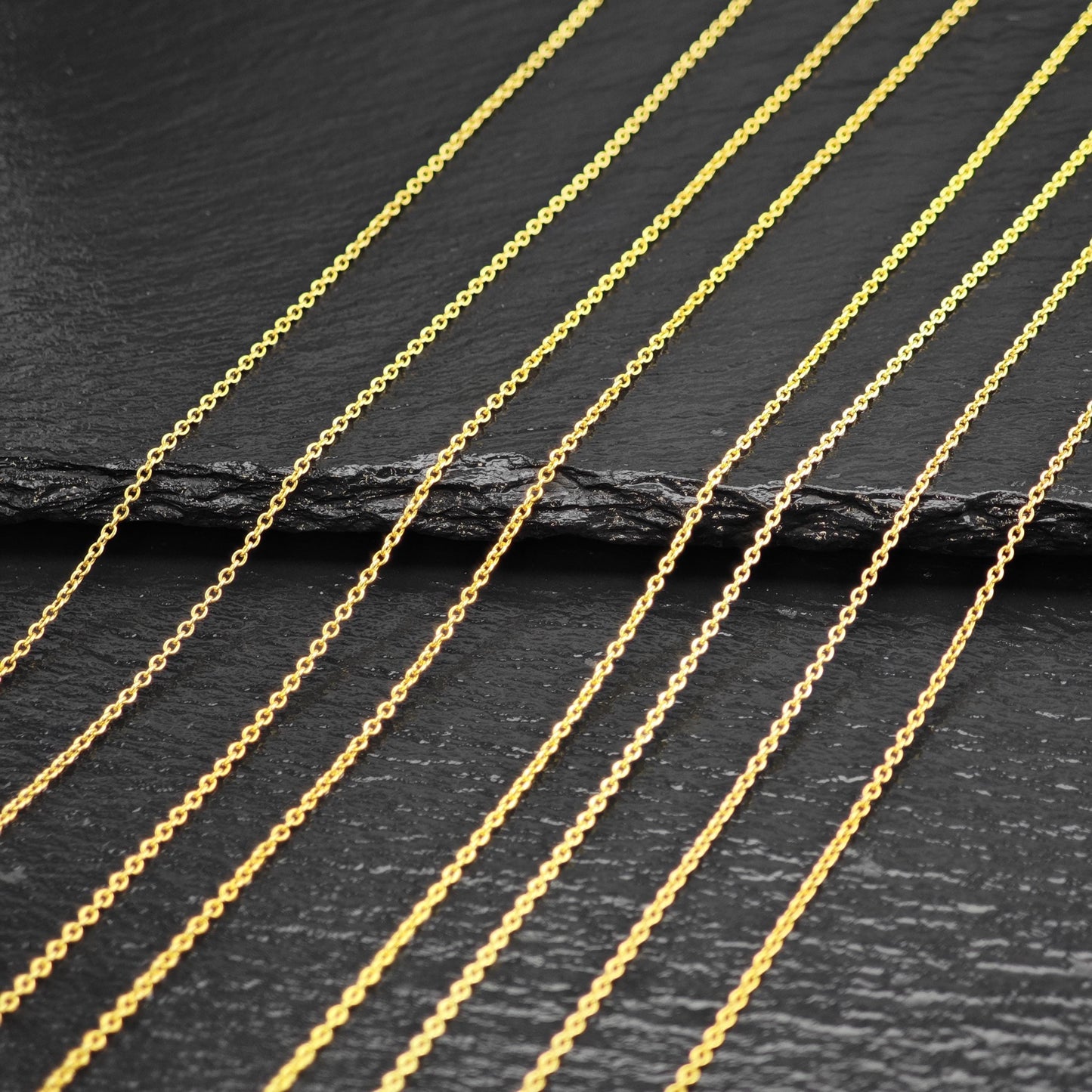 Gold Plated Link Chain Sterling Silver Necklace N2757