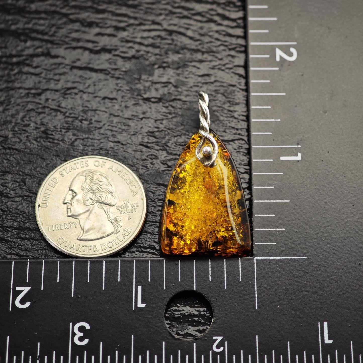 Choice of Baltic Amber Sterling Silver Pendants P3042
