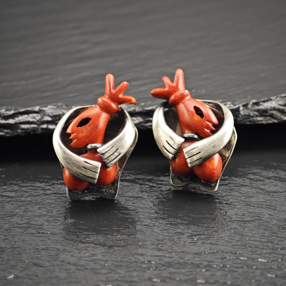 Taxco Salvador Teran Screw Back Sterling Silver Earrings ER3228Gra