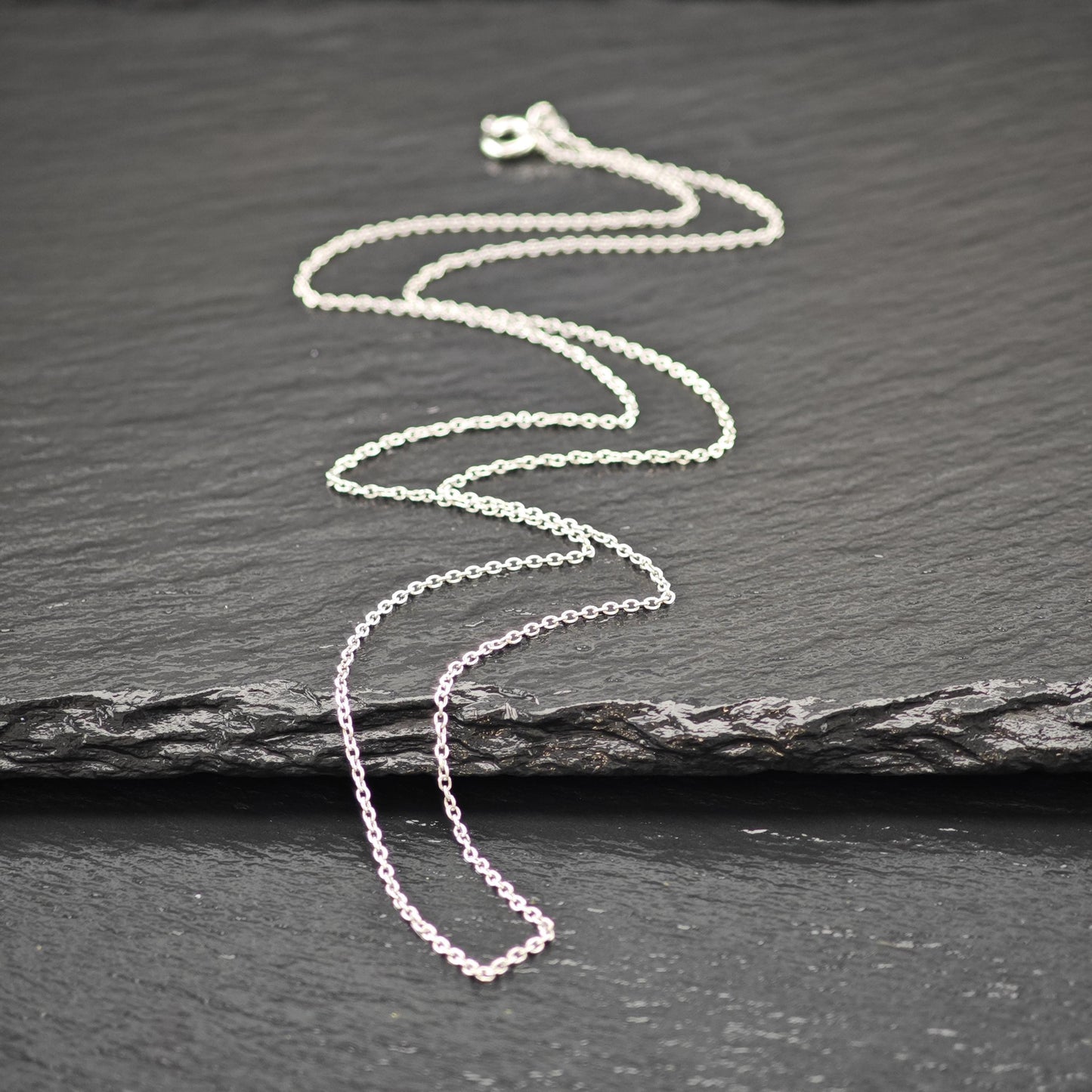 Sterling Silver Minimalist 1mm Cable Chain Necklace 20" N2648