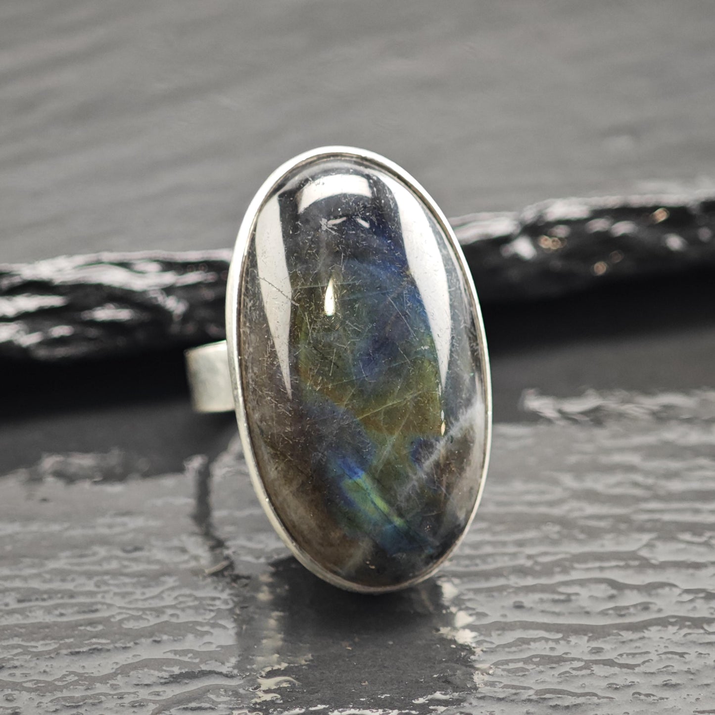Swedish Labradorite Sterling Silver Ring Sz 5 R6697