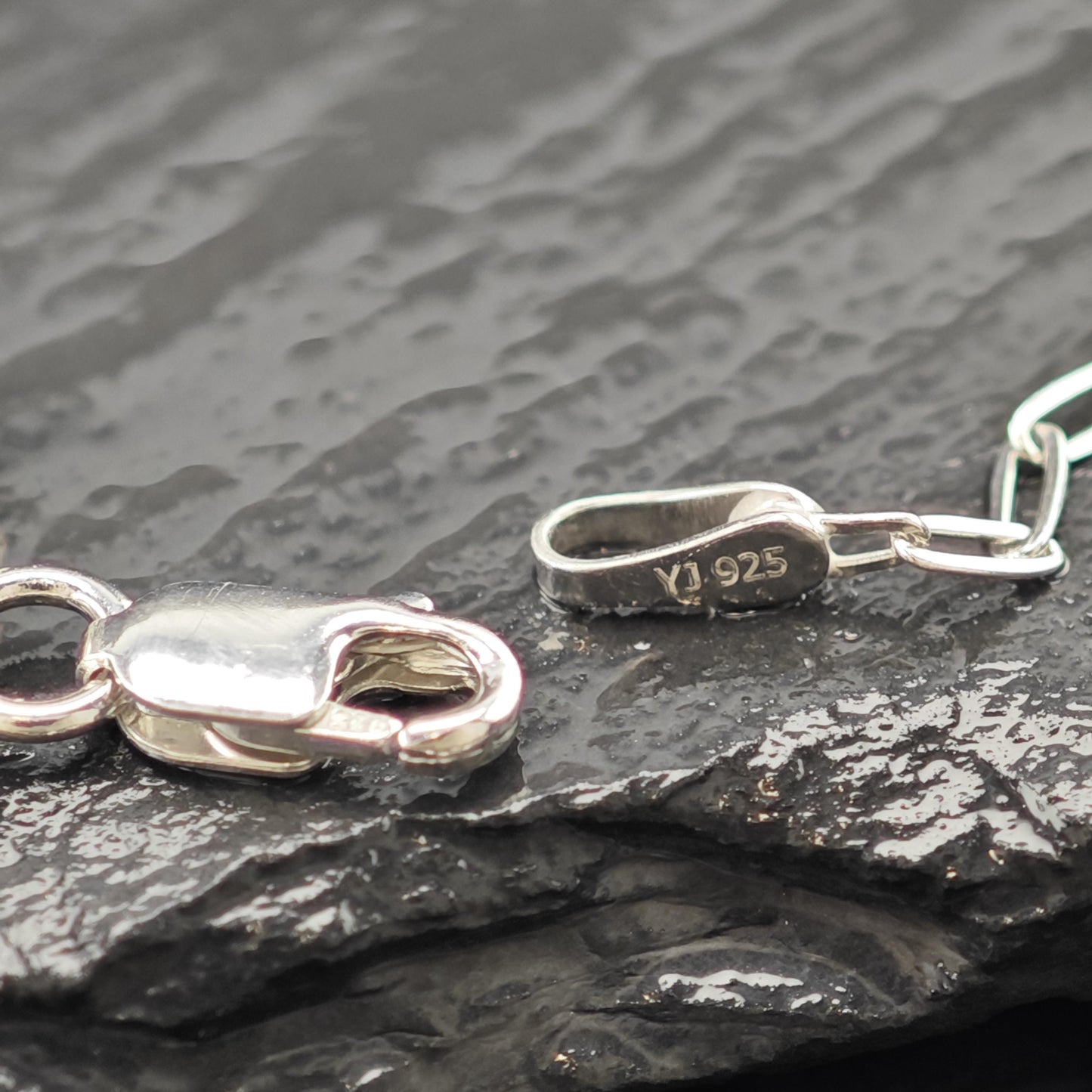 Adjustable Slider Paper Clip Chain Sterling Silver Necklace 24" N2628