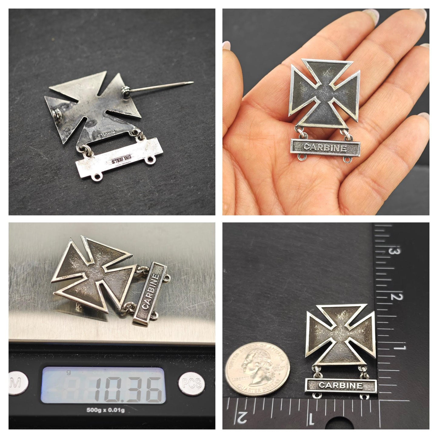 Choice of Vintage WWII Brooches Sterling Silver