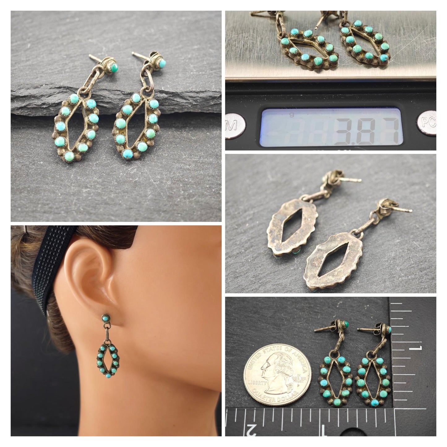 Choice of Native American, Inlay Stud/Dangle Earrings Sterling Silver