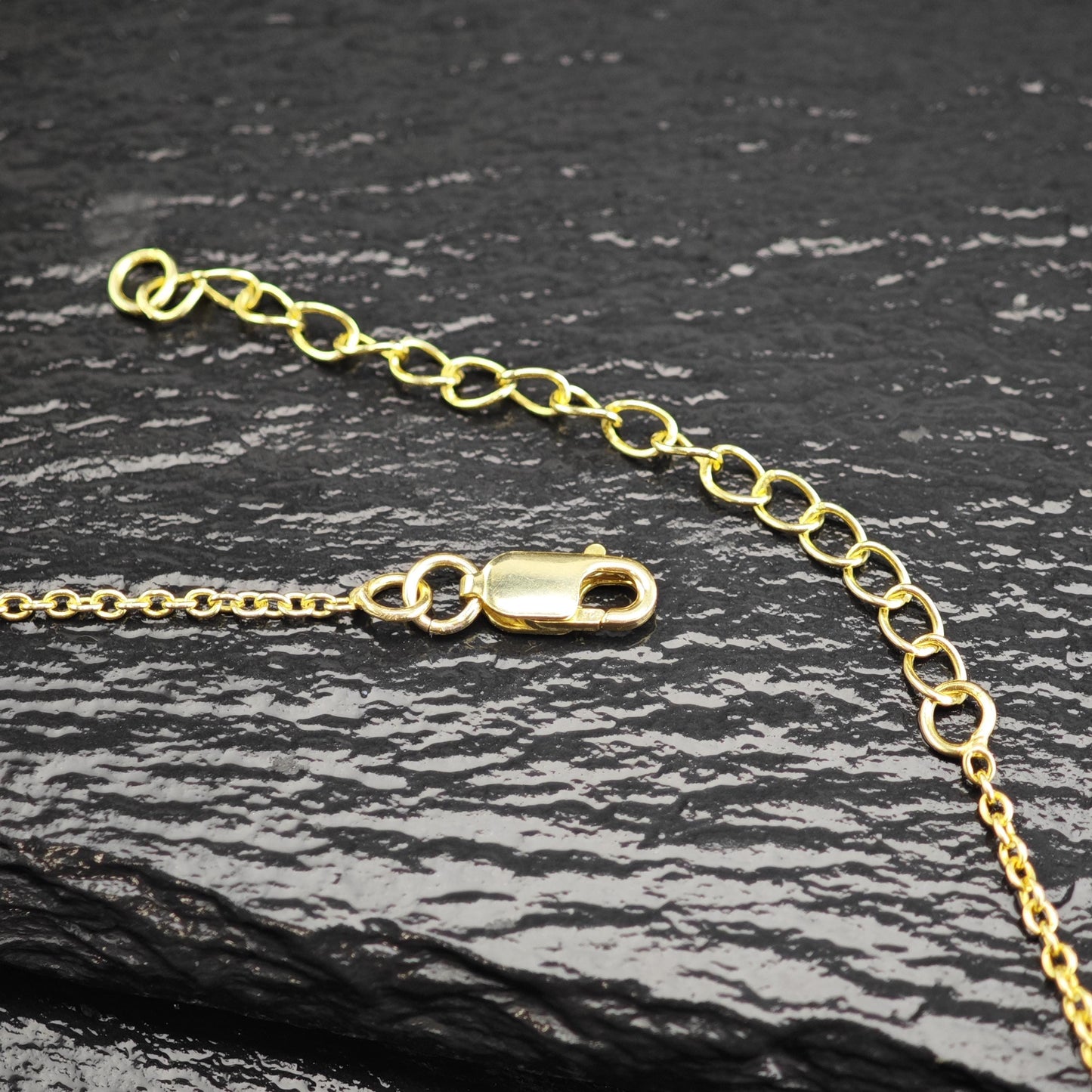 Gold Plated Adjustable Link Chain Sterling Silver Necklace N2758