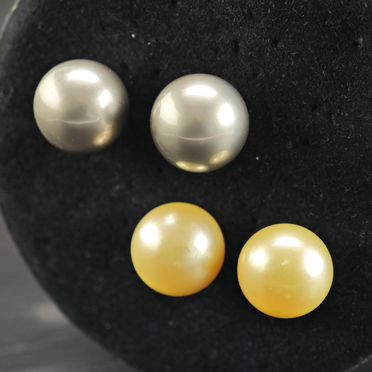 Choice of 11mm Gray or Ivory Pearl, 14K Gold Stud Earrings ER3225