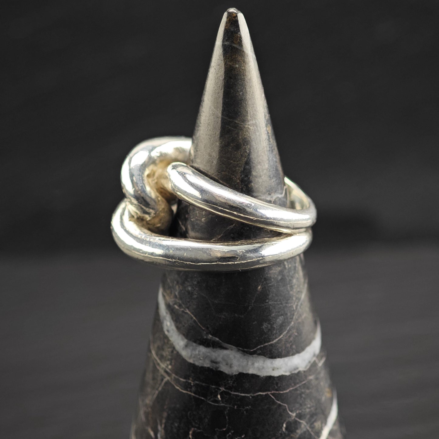Abstract Knot Ring Sterling Foreign Silver Sz 6 1/4 R6689