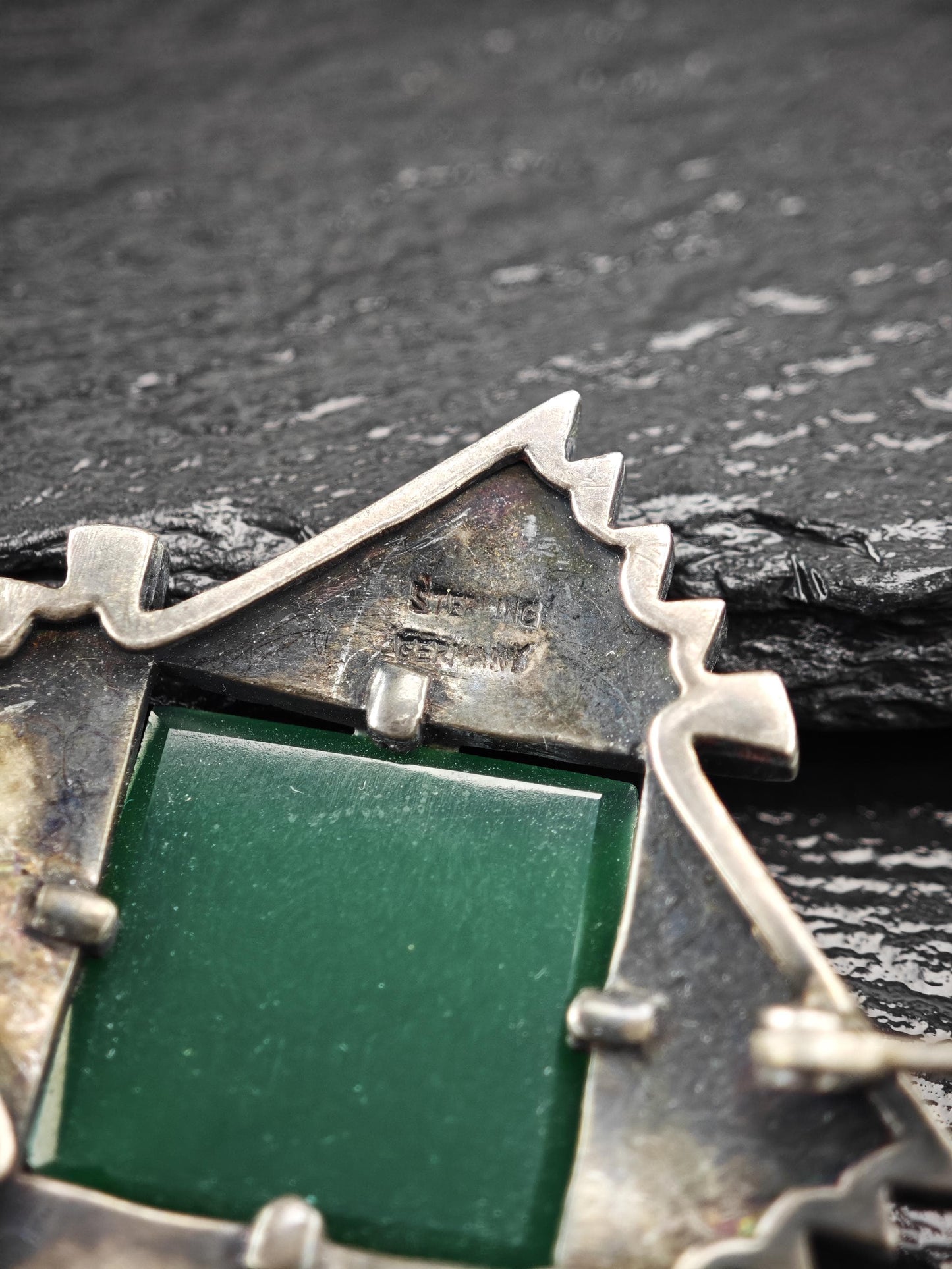 German Art Deco, Abstract Brooch Sterling Silver
