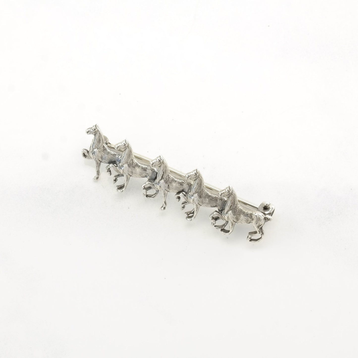 Sterling Silver Brooch Horses