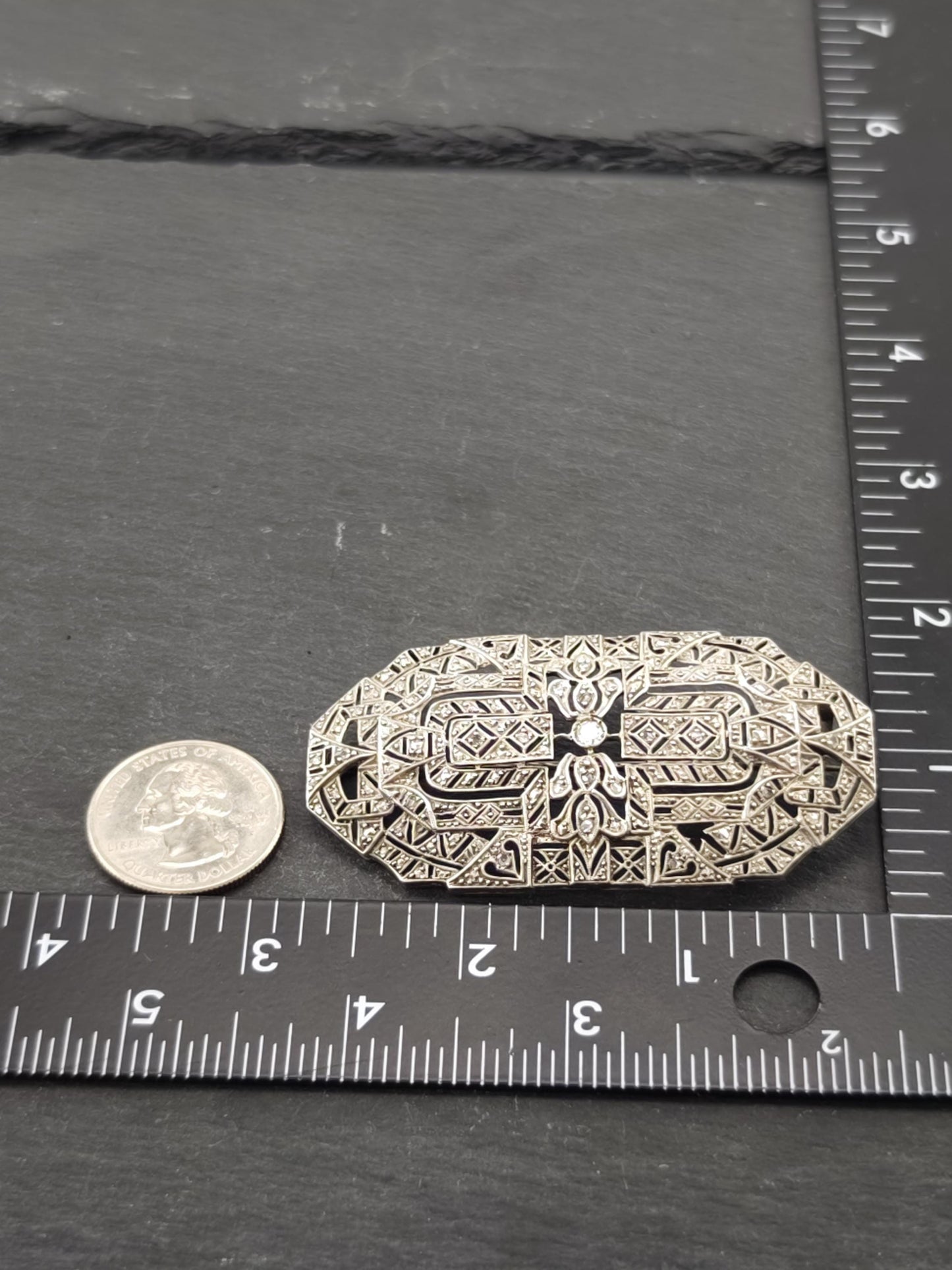 Vintage Art Deco Sterling Silver Brooch