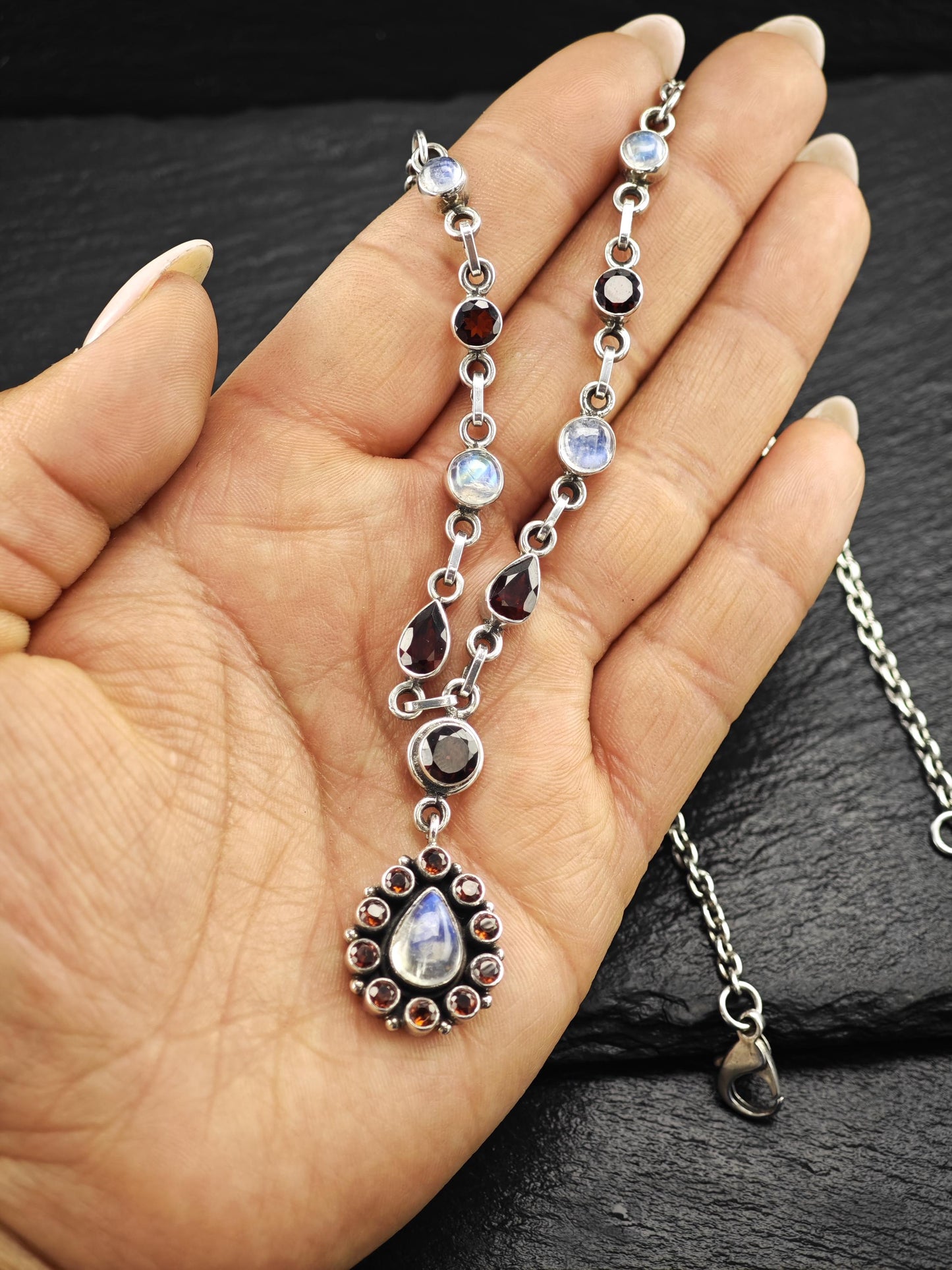 Nicky Butler Teardrop, Floral Necklace Sterling Silver N2478