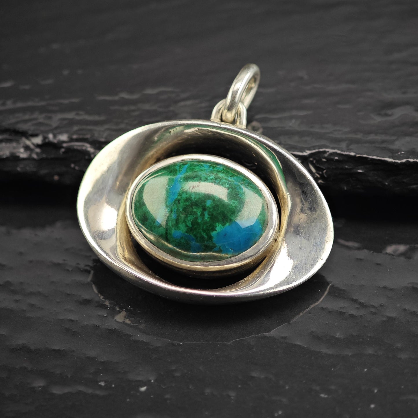 Chrysocolla Pendant Sterling Silver P3059